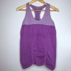 ATHLETA Two Tone Purple Fast Track Tank - LARGE